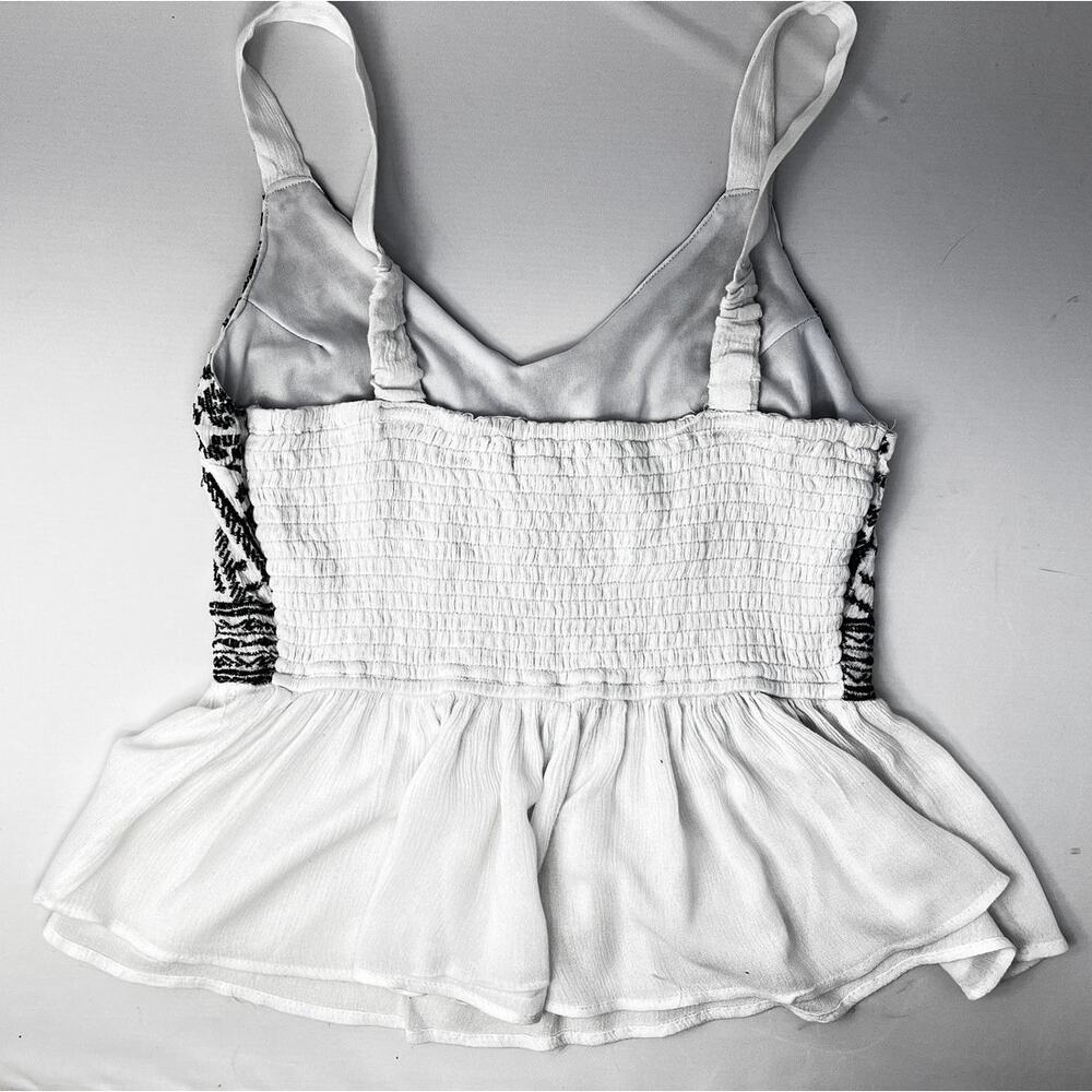 Embroidered Japna Baby Doll top with straps size M 100% Viscose PreOwned in good - Picture 4 of 7